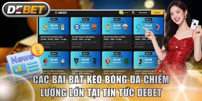 Các bài bắt kèo bóng đá chiếm lượng lớn tại tin tức DEBET