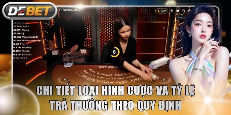 Chi tiết loại hình cược và tỷ lệ trả thưởng theo quy định
