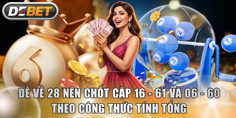 Đề về 28 nên chốt cặp 16 - 61 và 06 - 60 theo công thức tính tổng